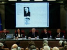 El ministro Moratinos pronunciando su discurso en la ceremonia de inauguración del sitio web de Yad Vashem en español