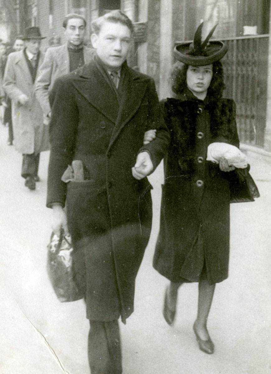 André Houvenagel and Odette Sebbane in Marseille during the war