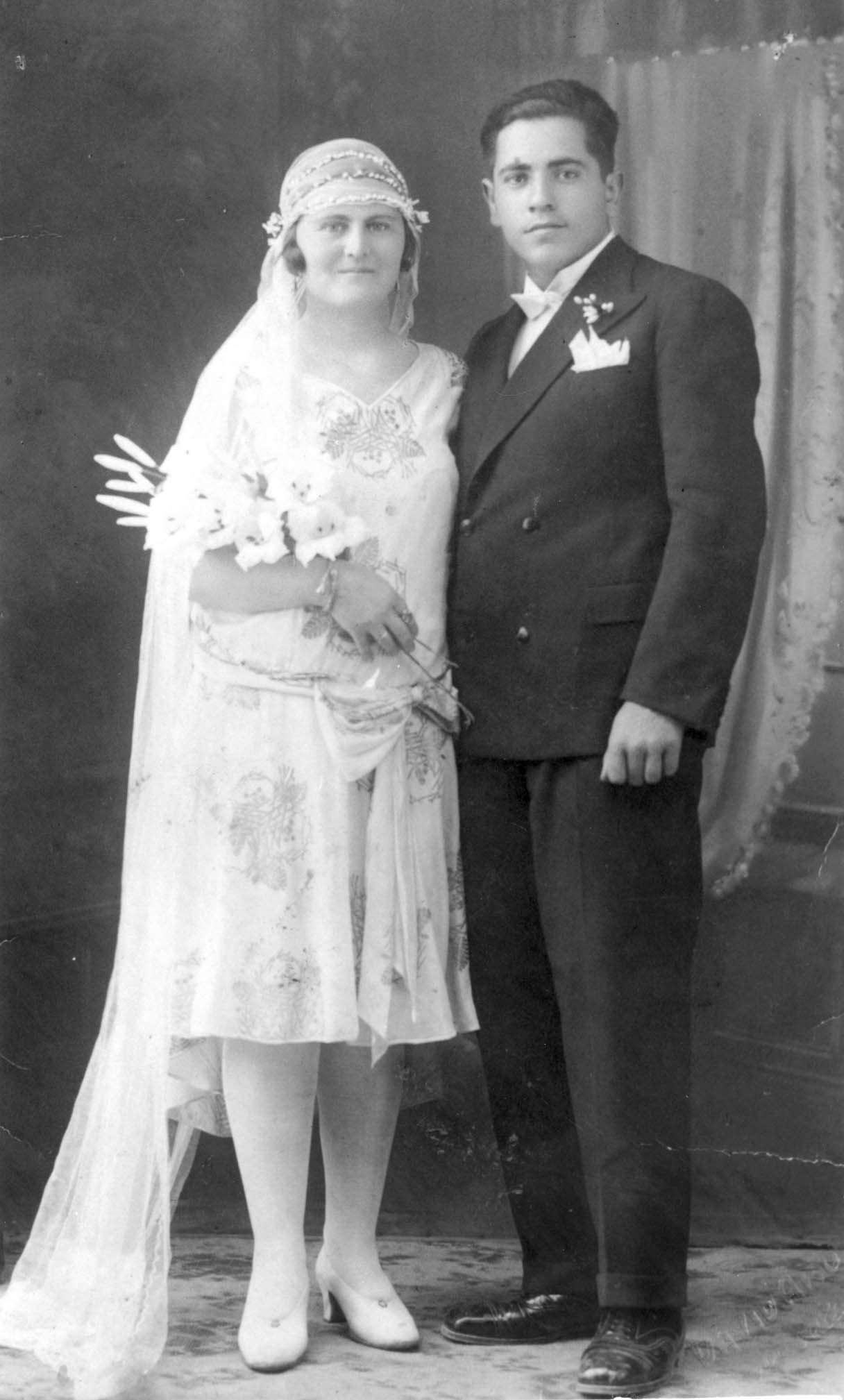 זוג יהודים ביום כלולותיו במונאסטיר, לפני המלחמה