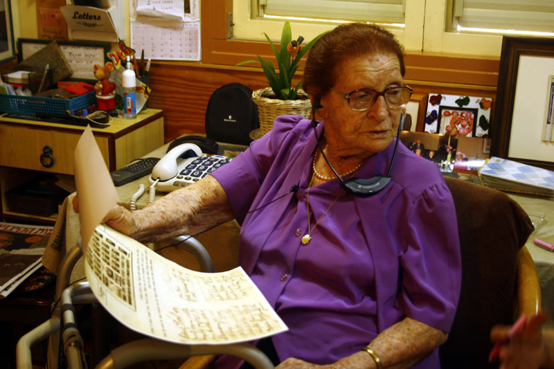 חנה אורן (שנפלד), ילידת 1913, בוגרת המחזור השלישי של הגימנסיה העברית. במונקאץ', 1934. צולם בבית השיטה, 2010