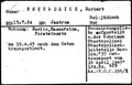 Documents from the German Red Cross archives regarding Norbert Freundlich