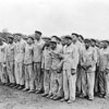 Prisoners at appel – the daily lineup, Dachau, Germany, 1938