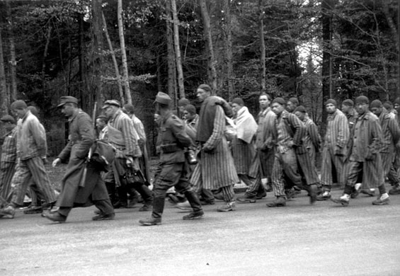 צעדת מוות של אסירי מחנה דכאו, סוף אפריל, 1945