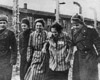 Аушвиц-Биркенау, Польша, январь 1945. После освобождения: советские солдаты и бывшие заключенные лагеря.