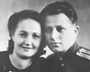Офицер связи Хона Футерман и медсестра Дроза Цинман, Ленинград. Родились в соседних местечках, в годы Катастрофы потеряли семьи в Ушачах (Белоруссия). Поженились в 1946 году.