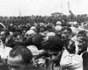 Житомир, Украина, 07/08/1941. Еврейские мужчины под конвоем немецких солдат.