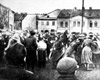 Люблин, Польша. Сбор евреев на площади для депортации.