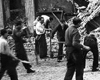 Рига, Латвия, 5/08/1941. Узники гетто на принудительных работах по уборке развалин.
