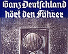 Германия. Пропагандистский плакат: "Вся Германия слушает фюрера по народному радио".