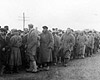 Рославль, Россия, октябрь 1941. Советские военнопленные.
