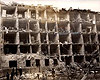 Москва, ноябрь 1942. Здание, разрушенное при бомбежке.