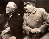 Ялта, февраль 1945. Черчилль, Рузвельт и Сталин на конференции.